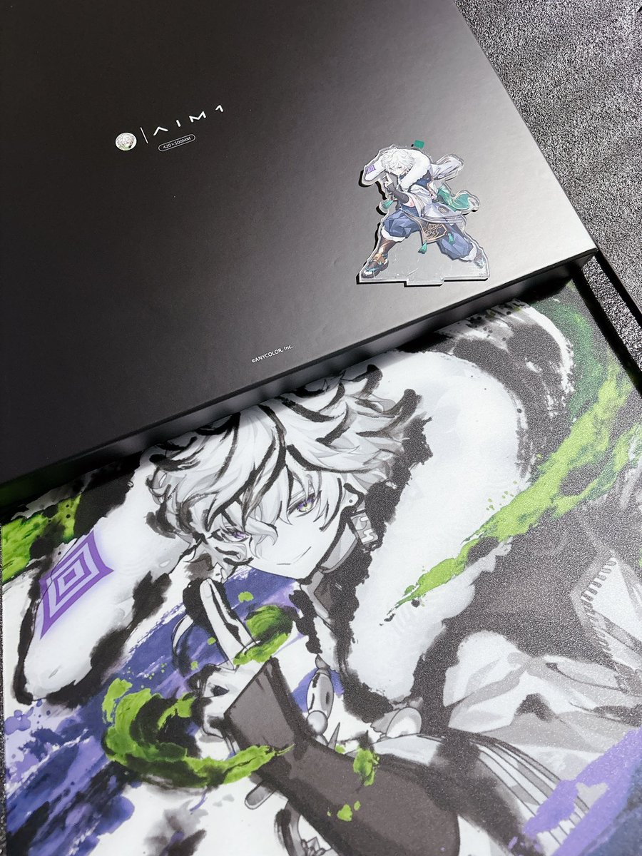 マウスパッド届いた〜！箱からかっこよくて最高 3Dお披露目でめっちゃ