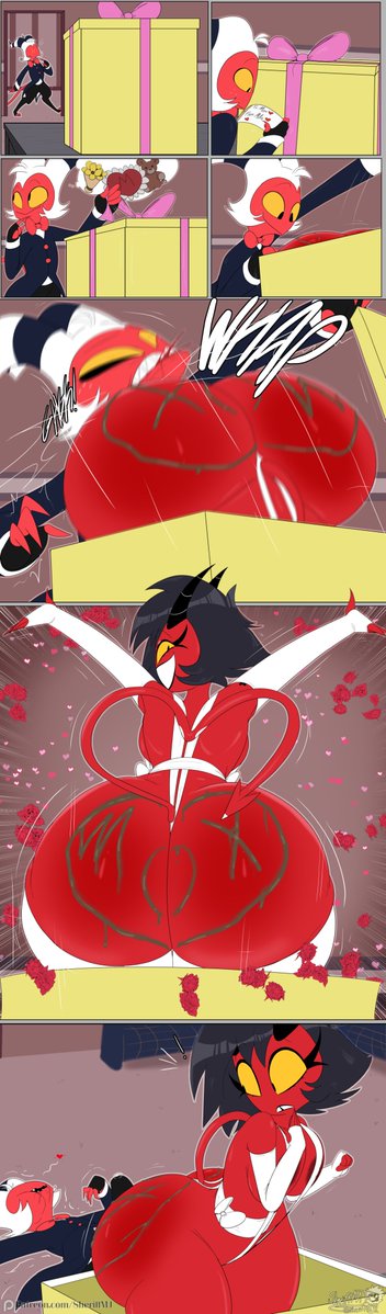 Second-place winner Millie wanted to give the BIGGEST gift she could to Moxxie for V-Day. He sure got a whole lot of it, and then some 🤭