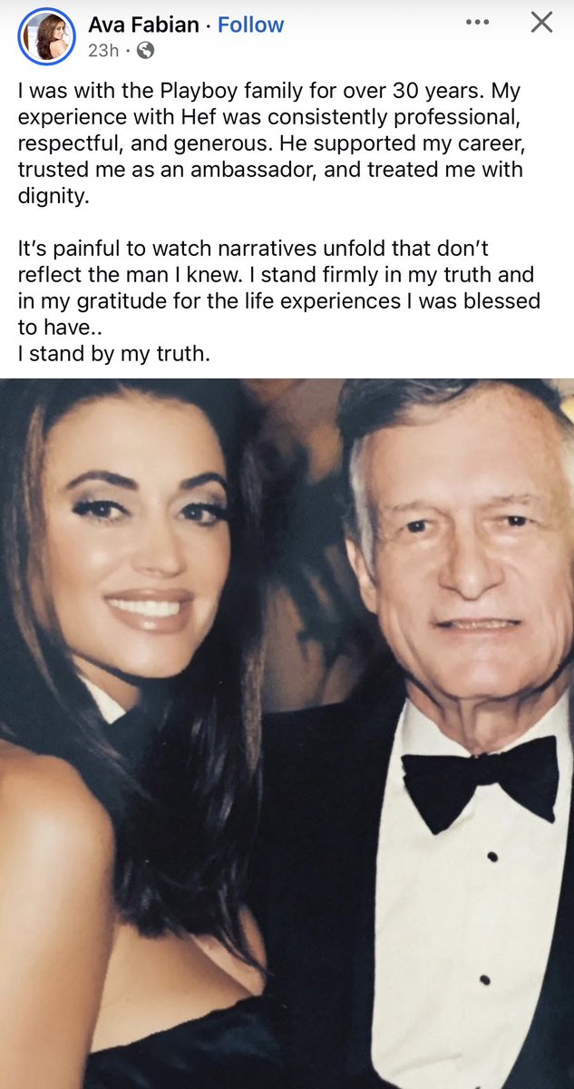 Ava Fabian telling her side of the story.
#Playboy #AvaFabian #HughHefner <a href="/avafabian/">Ava Cavalcante</a>