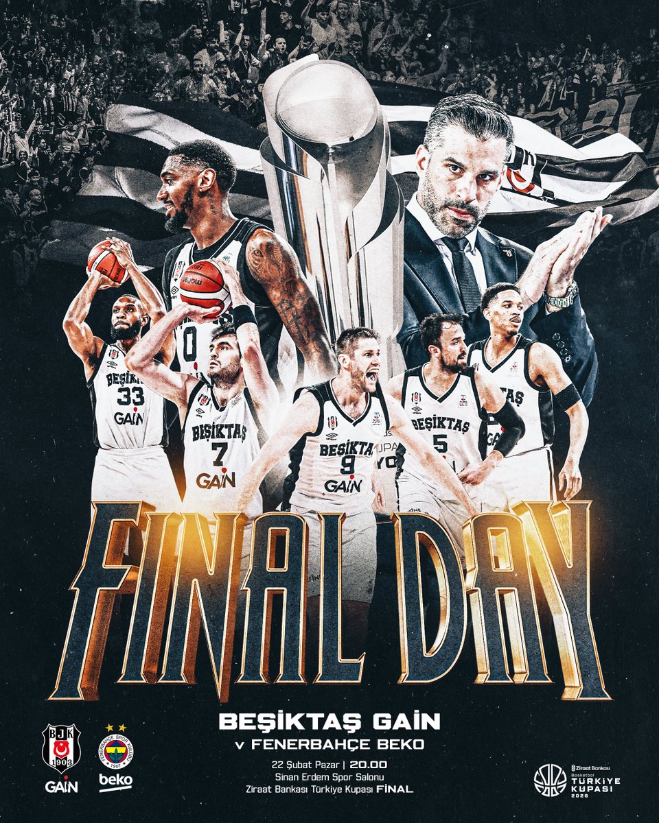 BJK_Basketbol's tweet photo. 🦅 Bugün #BeşiktaşınMaçıVar

🏆 Ziraat Bankası Türkiye Kupası
⚔️ Final
🆚 Fenerbahçe Beko 
⏰ 20.00
📍 Sinan Erdem Spor Salonu
📺 A Spor https://t.co/t4Hr5Veh4w