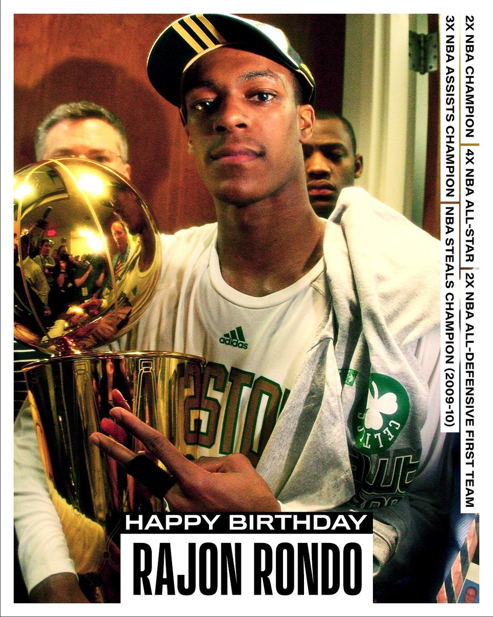 Join us in wishing a Happy 40th Birthday to 4x NBA All-Star and 2x NBA Champion, Rajon Rondo!
