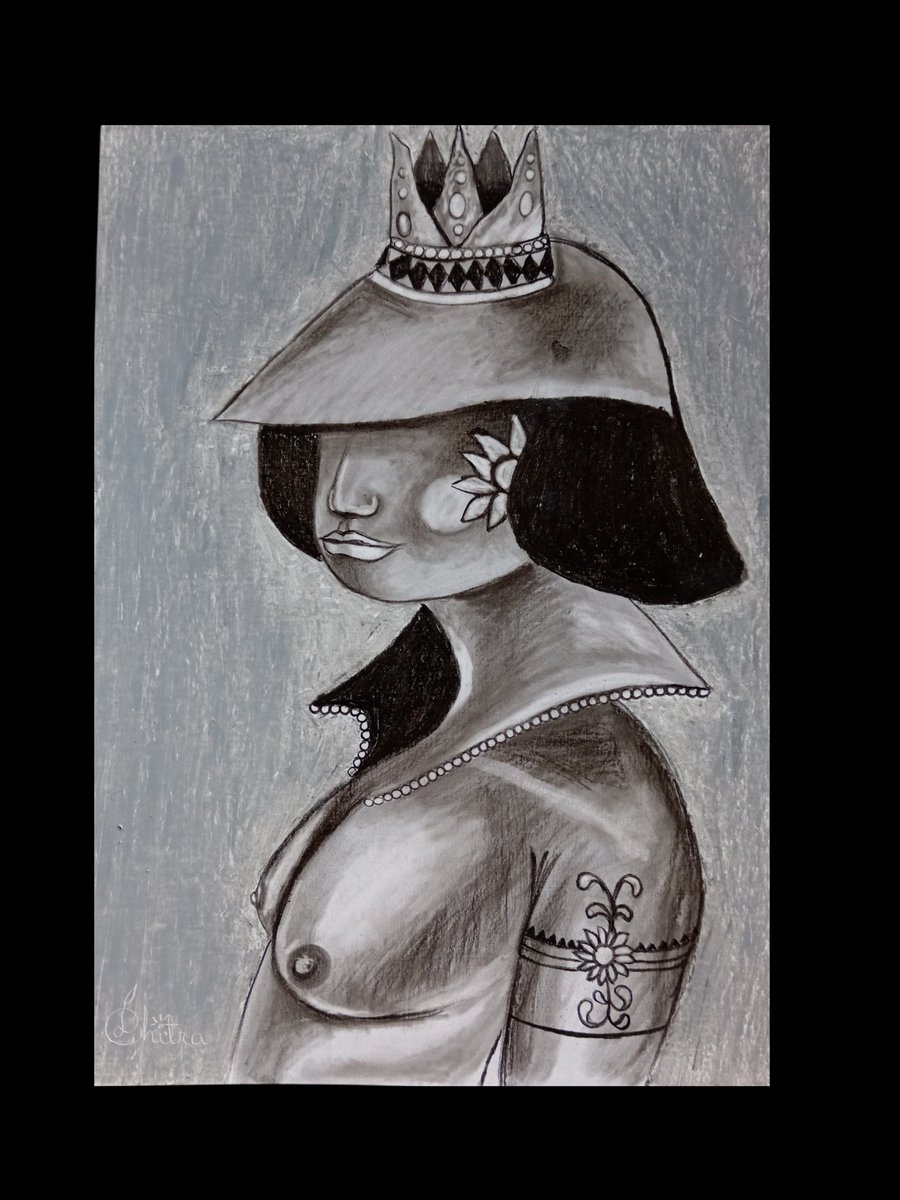 DIBUJO IMAGINATIVO
Título: La Reyna
Técnica Mixta: carboncillo y pastel óleo

#arte507 #pintorpanameño #artepanameño #artistapanameño #nudeart #arterotico #eroticart #feet #malefeet #bear #daddybear #dchitra