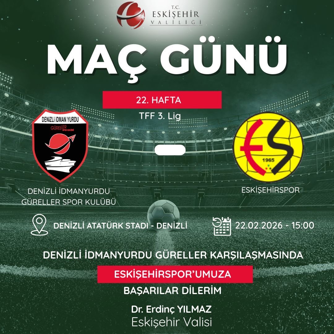 Eskişehirspor’umuza yürekten başarılar diliyorum.

Kalbimiz hep seninle….