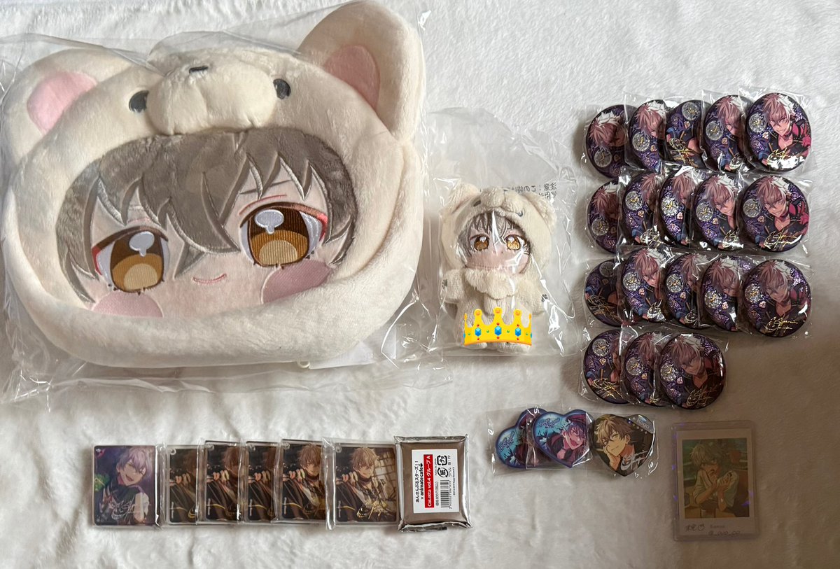 譲渡 買取】あんスタ 大神晃牙 いつぬい おかおBIGショルダー 缶バッジ