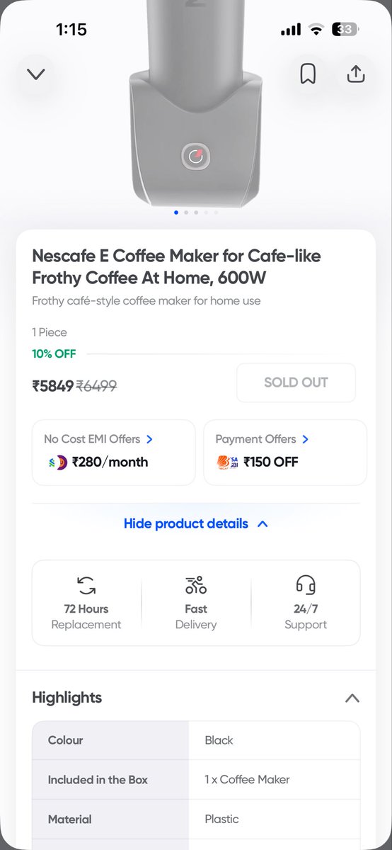 CHIRASHREESATA1's tweet photo. @SwiggyCares Your order had 72 hours replacement, I reported the issue with in 48 hours and you guys took somany days to reply and what! Trying to force sell?? Seriously just because u may not have the stock and might have to refund? Such a fraud. https://t.co/enXN7EiCAp