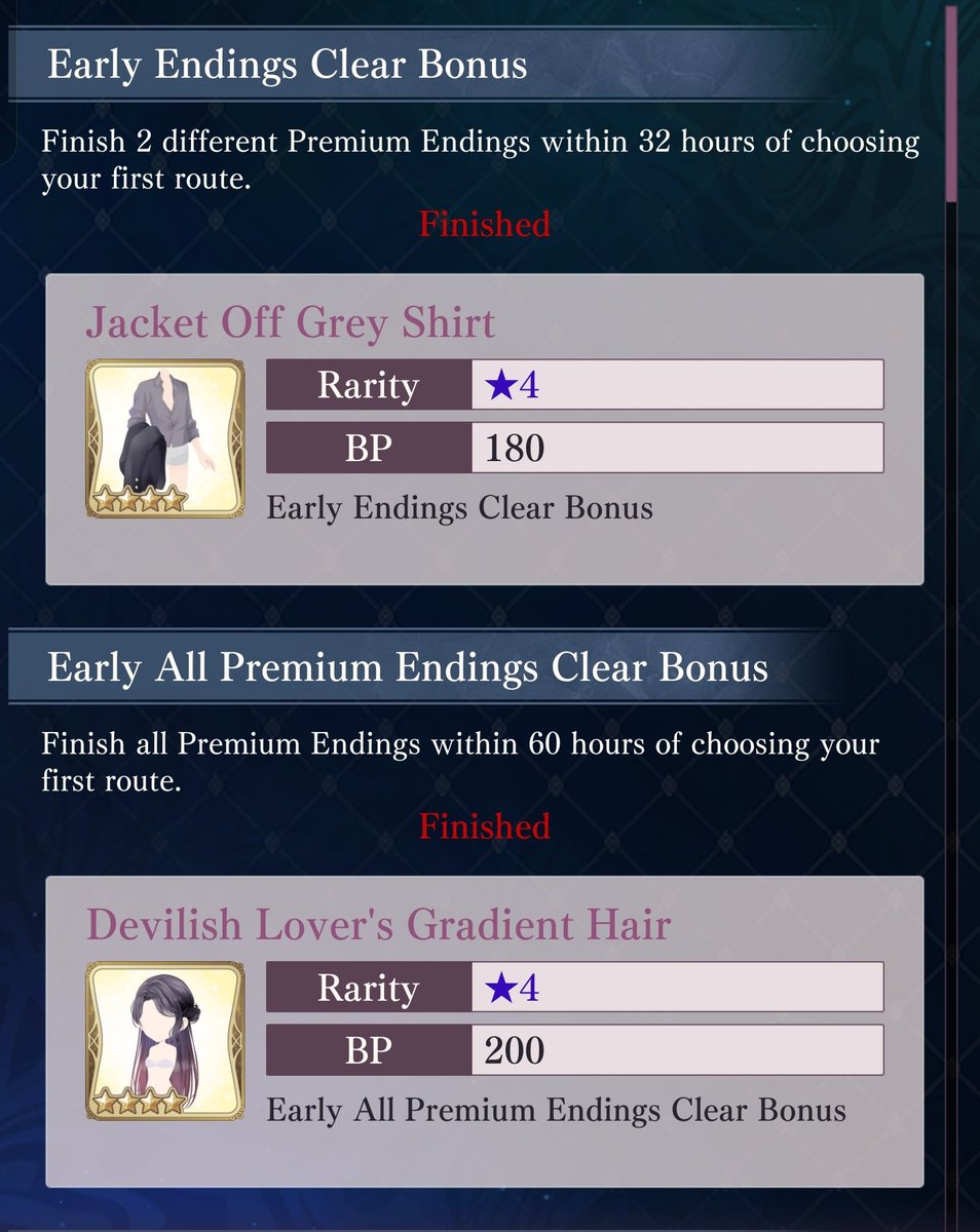 NAUUUUR I messed up my timing and missed the 2 attire items I wanted in ikemen villains *falls to my knees* 😭