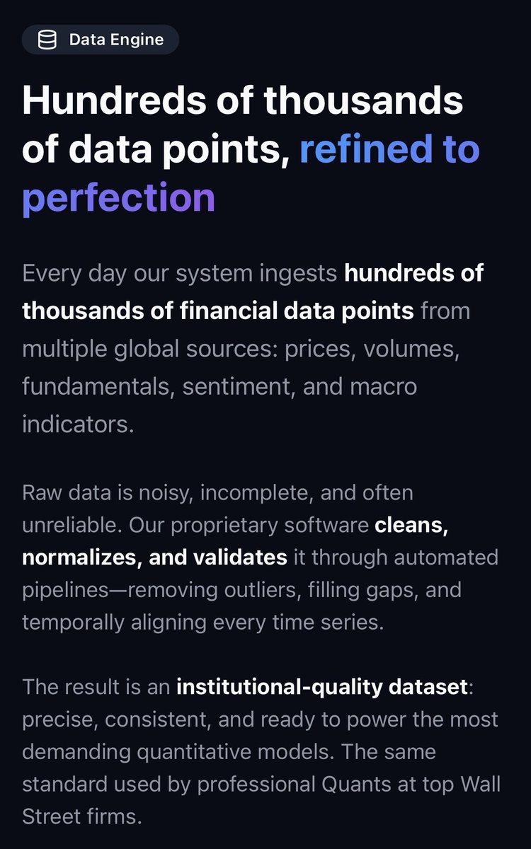 Hundreds of thousands of financial data points.
Cleaned. Normalized. Validated.

From raw, noisy inputs to an institutional-quality dataset—ready to power the most demanding quantitative models. 📊⚙️

#DataEngine #FinTech #Quant #DataScience