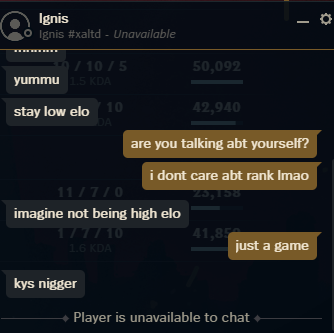 all this over an arena game where i never typed btw...
ignis#xaltd
<a href="/RiotSupport/">Riot Games Support</a> <a href="/riotgames/">Riot Games</a>