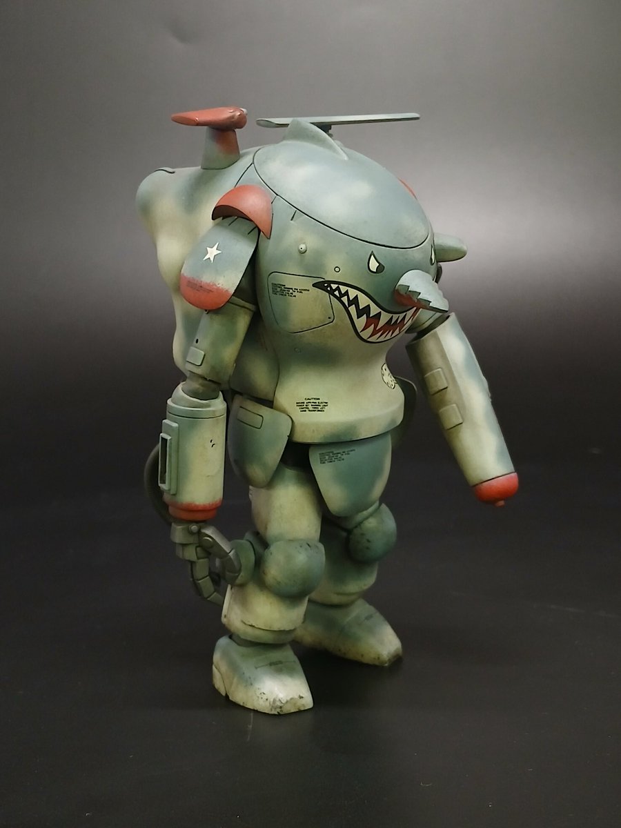 Toshi_atomic's tweet photo. 初マシーネンクリーガー作品完成
面をSawshark風に仕上げて、軽く汚しを入れました
作りやすいキットで、楽しく作り上げることが出来ました
この作品でプラコン参加します
よろしくお願いします

#みんなの工作ベース
#みんなのプラコン2026 https://t.co/zLSGYufyLL