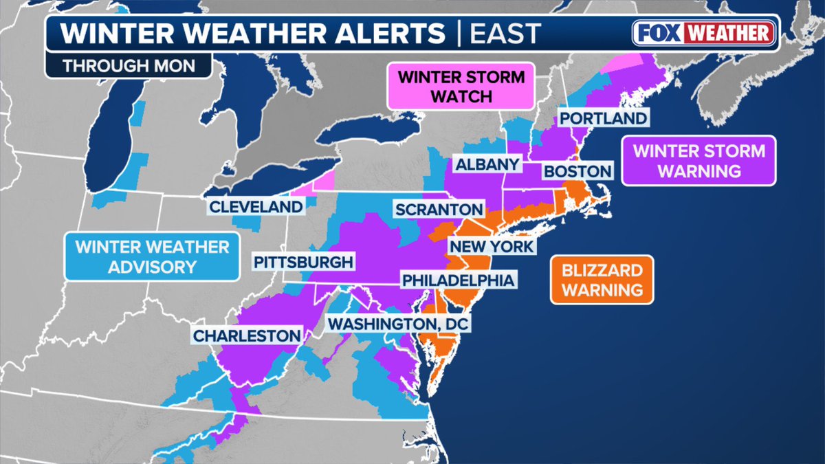 ️ 🚨 BLIZZARD ALERT: A powerful nor’easter is moving into the Northeast ...