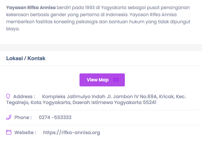 SistersInDanger's tweet photo. YOGYAKARTA

Jangan biarkan kekerasan berlanjut! Bagi perempuan &amp; anak yang jadi korban, hubungi lembaga2 yang bisa bantu &amp; dampingi di bawah ini 👇

Provinsi lain cek di: https://t.co/5l411IL8R6 @carilayanan. Bantu RT/like ya, makasih 🙏💜 https://t.co/whWWUvNZXN