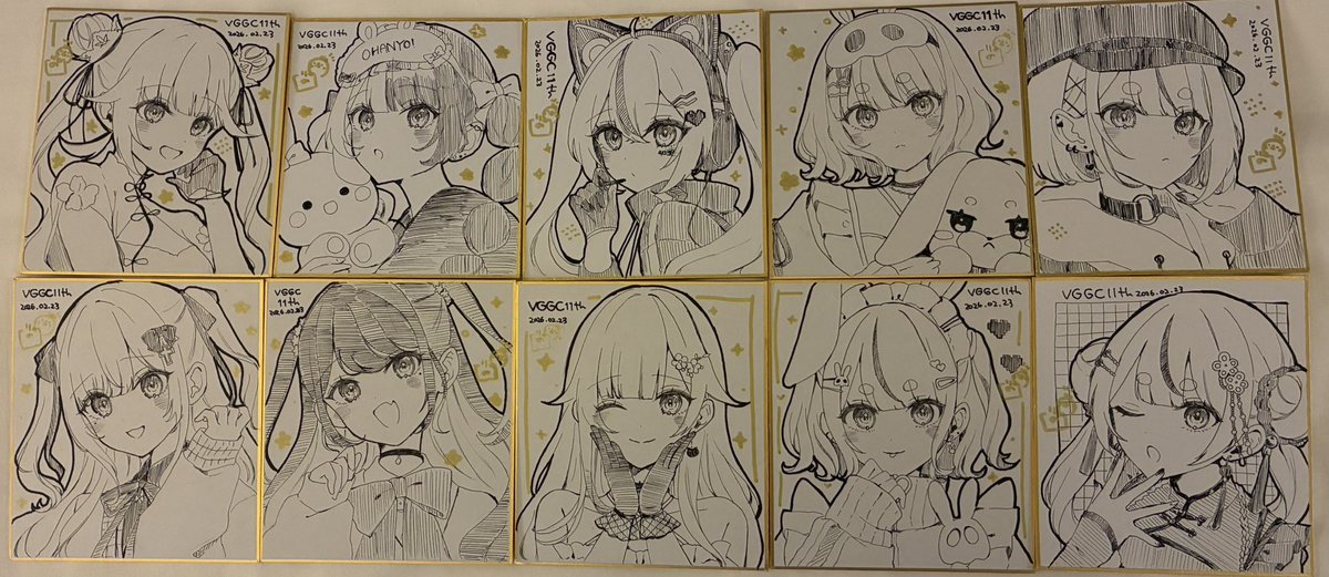 VGGC11thに持っていく色紙③ なずちゃん すーちゃん 全体！