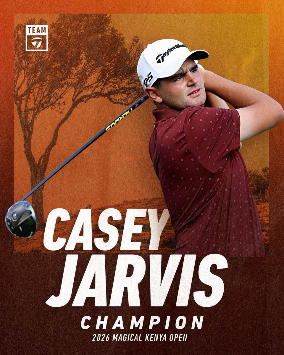 CASEY JARVIS WINS HIS FIRST DP WORLD TOUR TITLE. 🏆 Casey Jarvis (-25) finishes birdie-eagle to secure the Magical Kenya Open title. #TeamTaylorMade #Qi4D #BeyondDriven