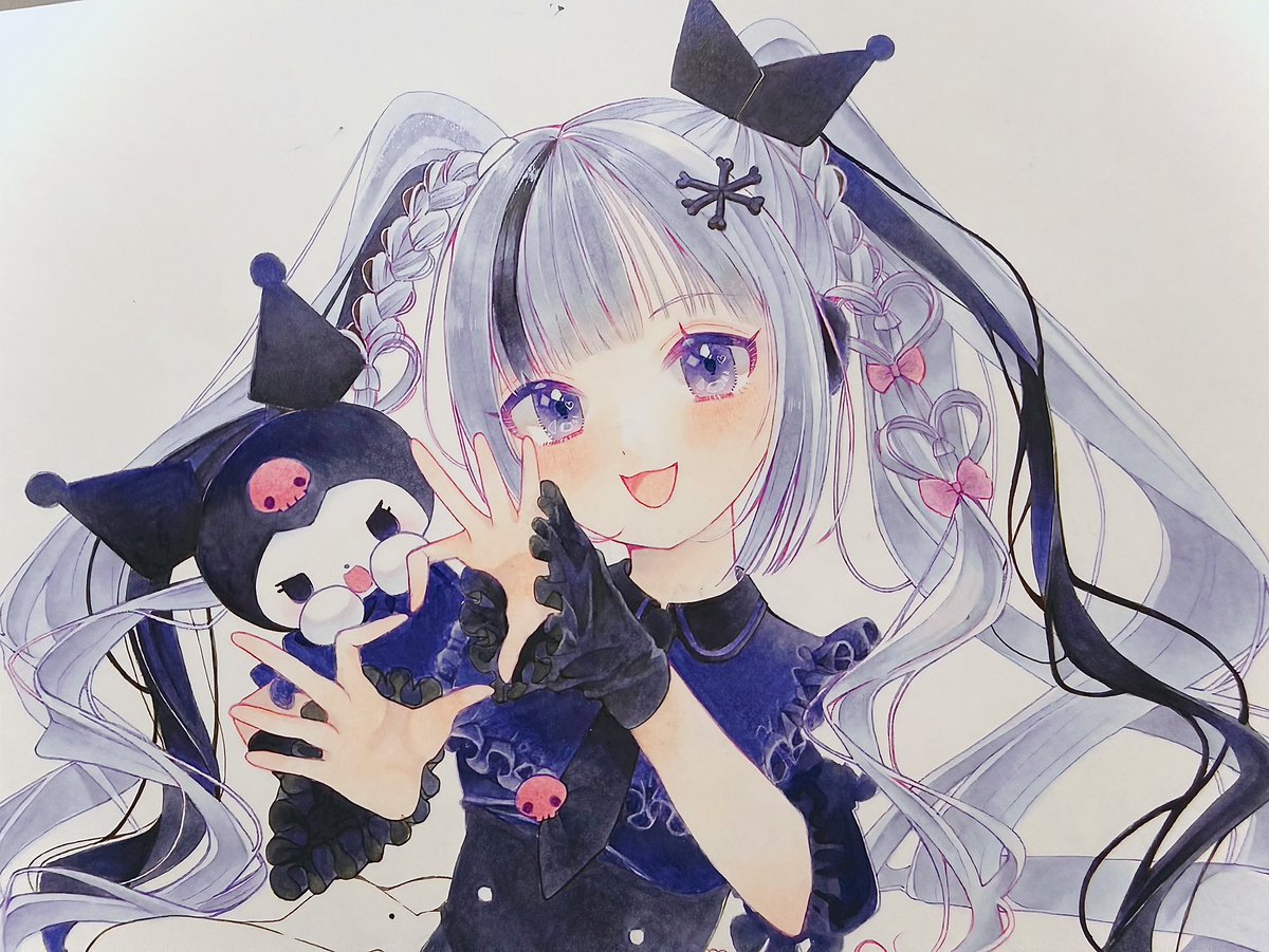 クロミとミク💜😈🖤
 #コピック
