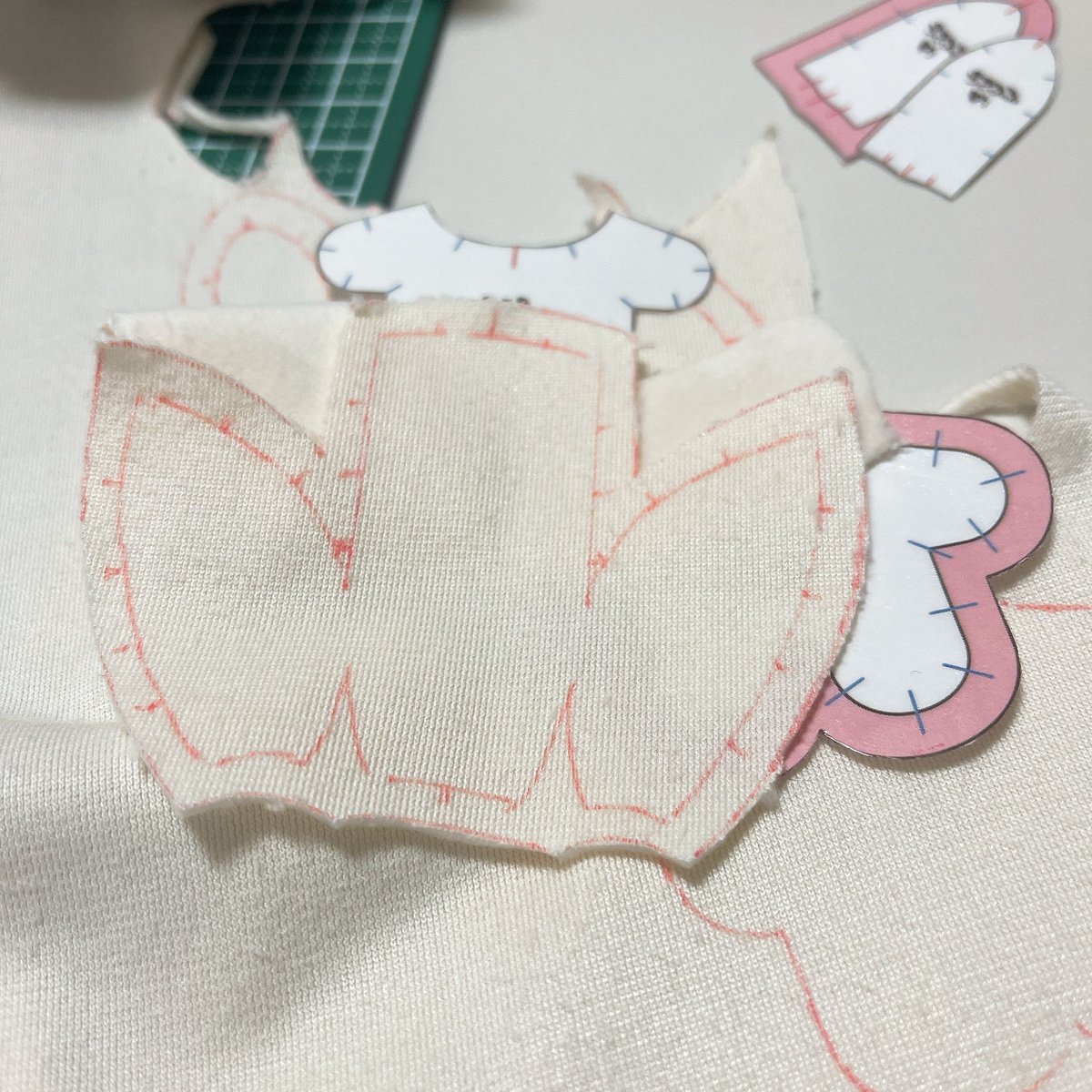 気分転換にぬい服作り 上手くいったらうさぎの着ぐるみになります