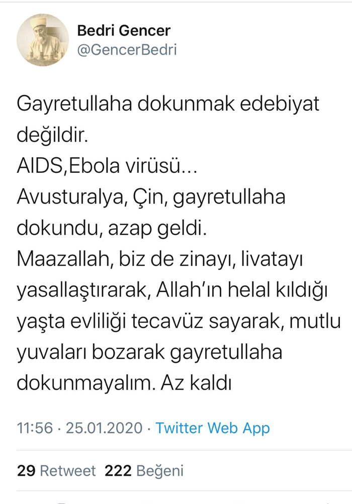 EPSTEIN ADASINDAN GEZİ PARKINA

Bedri Gencer

Siyonistik Şeytan Üçgeni

Türkiye’de yüz yıldır haklı çoğunluk azgın azınlığın tahakkümüne karşı duruyor. Azgın kripto azınlığın haklı çoğunluğa, Türk milletine tahakkümünün sırrı, sıcak (silahlı) terör ile soğuk (medyatik) terörün