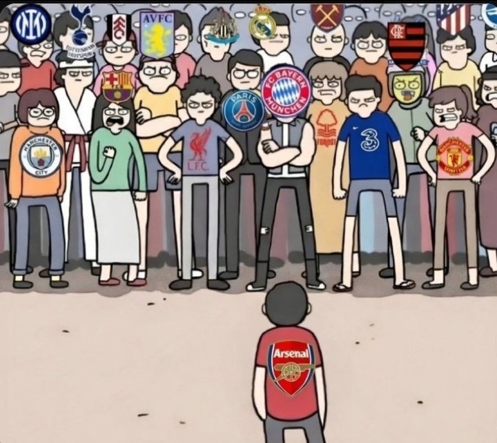 Walau seluruh dunia memusuhi Arsenal, akun ini tetap support Arsenal dan hanya Arsenal, emang ada yg dukung tim lain juara ?