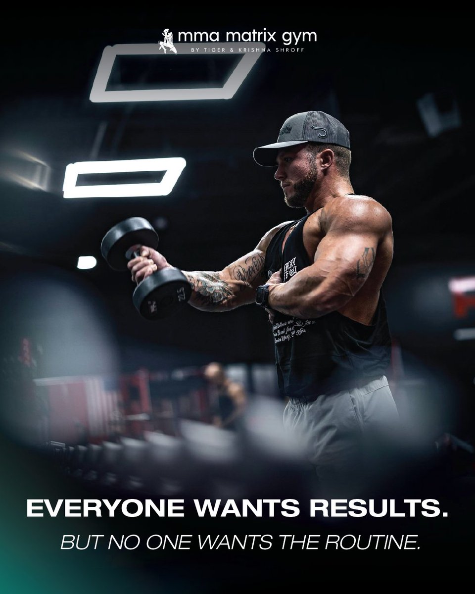 MmaMatrix's tweet image. Results aren’t created in one intense session they’re built through the small standards you keep every day.
The extra set when your muscles burn.
The focus when your mind drifts.
Show up. Put in the work. Let the results speak.

#MMAMatrixGym #TrainHard #ConsistencyDaily