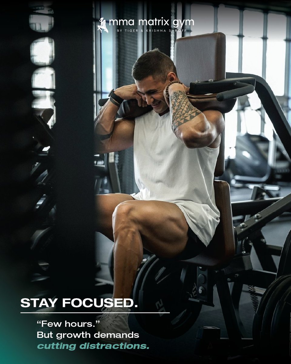 MmaMatrix's tweet image. Results aren’t created in one intense session they’re built through the small standards you keep every day.
The extra set when your muscles burn.
The focus when your mind drifts.
Show up. Put in the work. Let the results speak.

#MMAMatrixGym #TrainHard #ConsistencyDaily