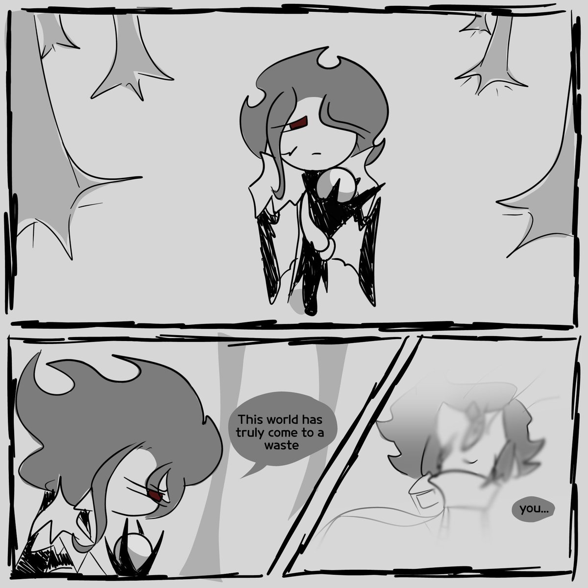 GalaxiaSerene's tweet image. Congratulations twitter, you get the more revised version of the same comic I posted to tiktok ^^

Man I just love angst

[1/2]
#ashraven #lordofash #nightraven
