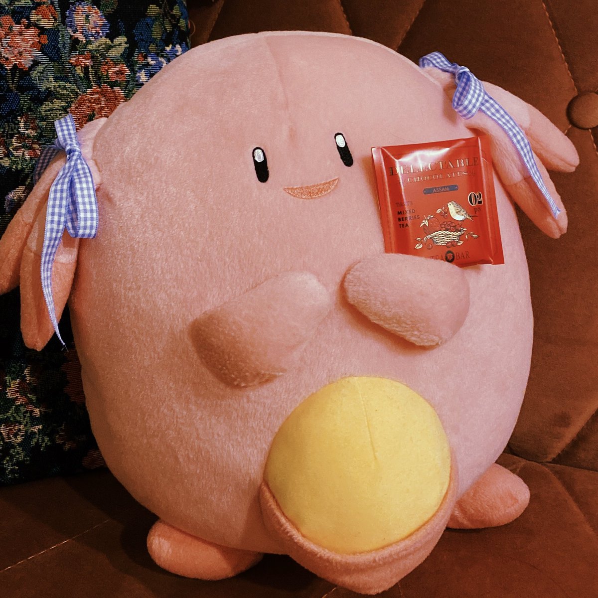 いただいたチョコおいしすぎる ラッキーちゃんもありがとうと言ってい