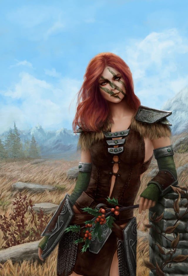 DungeonNoir's tweet photo. Aela the Huntress by Anasenmay https://t.co/bUUoi85zZJ