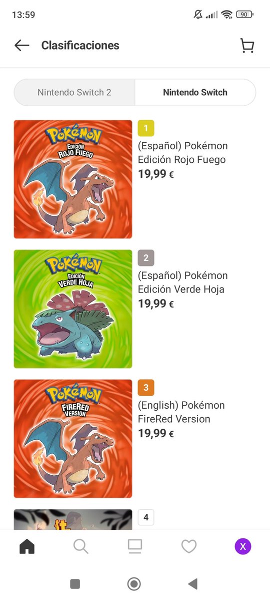 Eshop española y lo tercero más vendido es el Pokémon rojo fuego en inglés y todavía hay gente que defiende la decisión de venderlos por separado y no en un pack con todos los idiomas