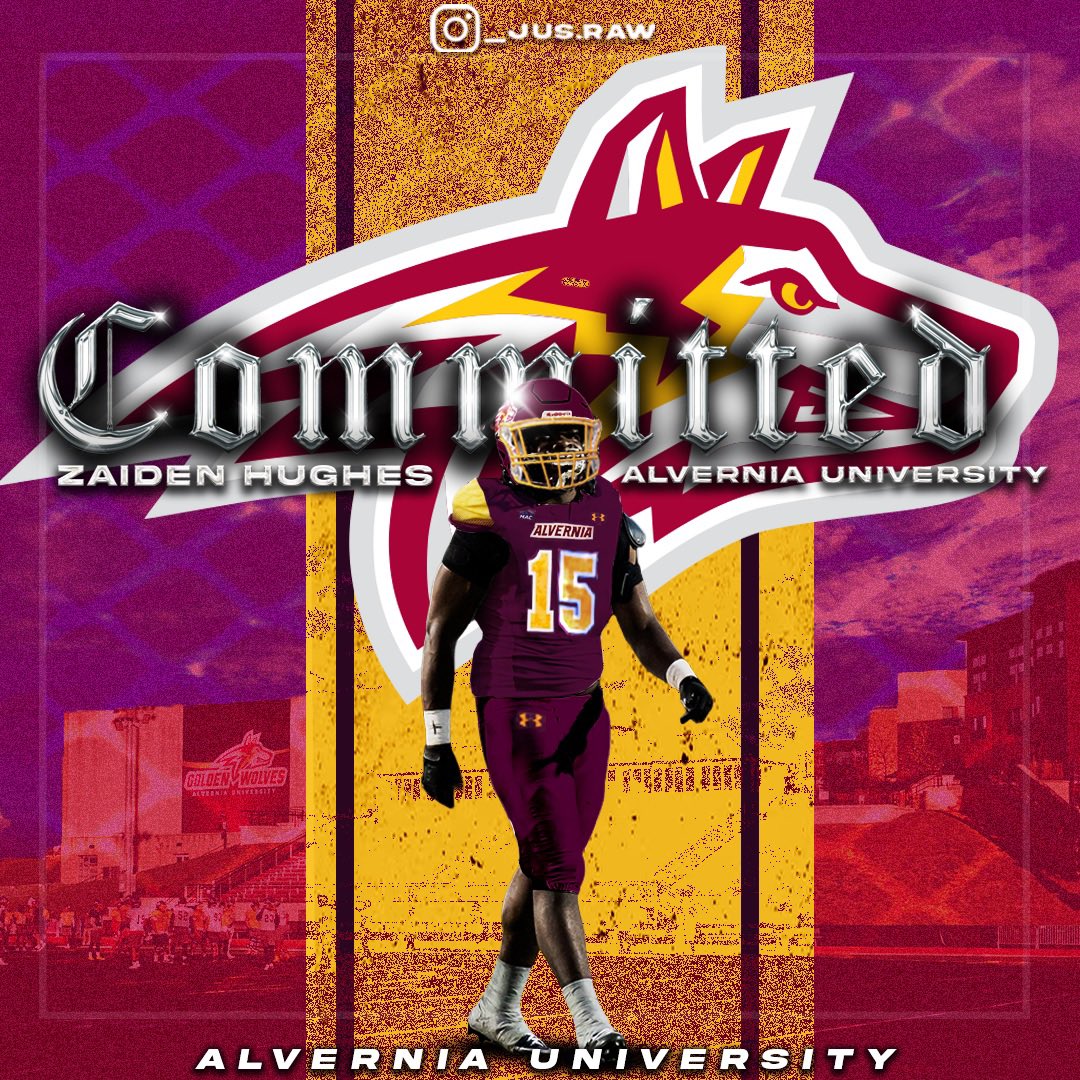 ZaidenHughes's tweet photo. Blessed to Announce my Commitment to Alvernia University ❤️, Thank you God🙏🏿 https://t.co/ZYVLqy2Yhp