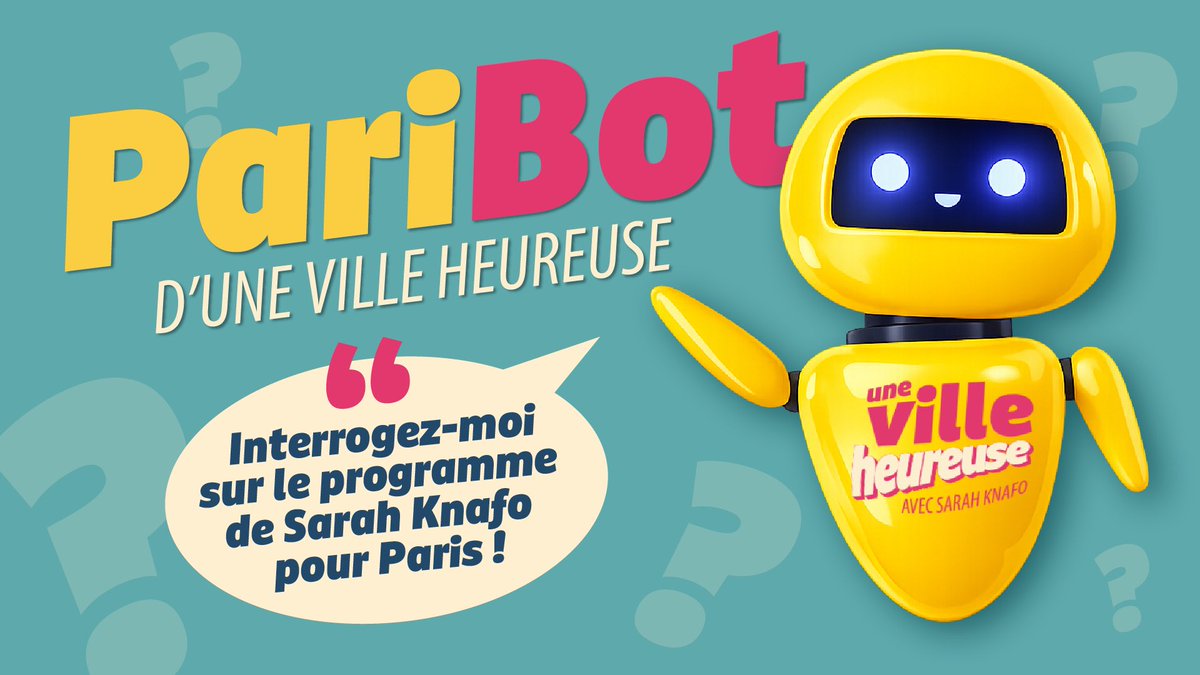 🤖☀️Mon programme fait 130 pages, vous n'avez pas eu le temps de tout lire ?

Je vous présente le Paribot, un chatbot qui répond à toutes vos questions. Sécurité, impôts, logement, circulation, propreté : demandez-lui ce que vous voulez. 👉 sarahpourparis.fr/paribot