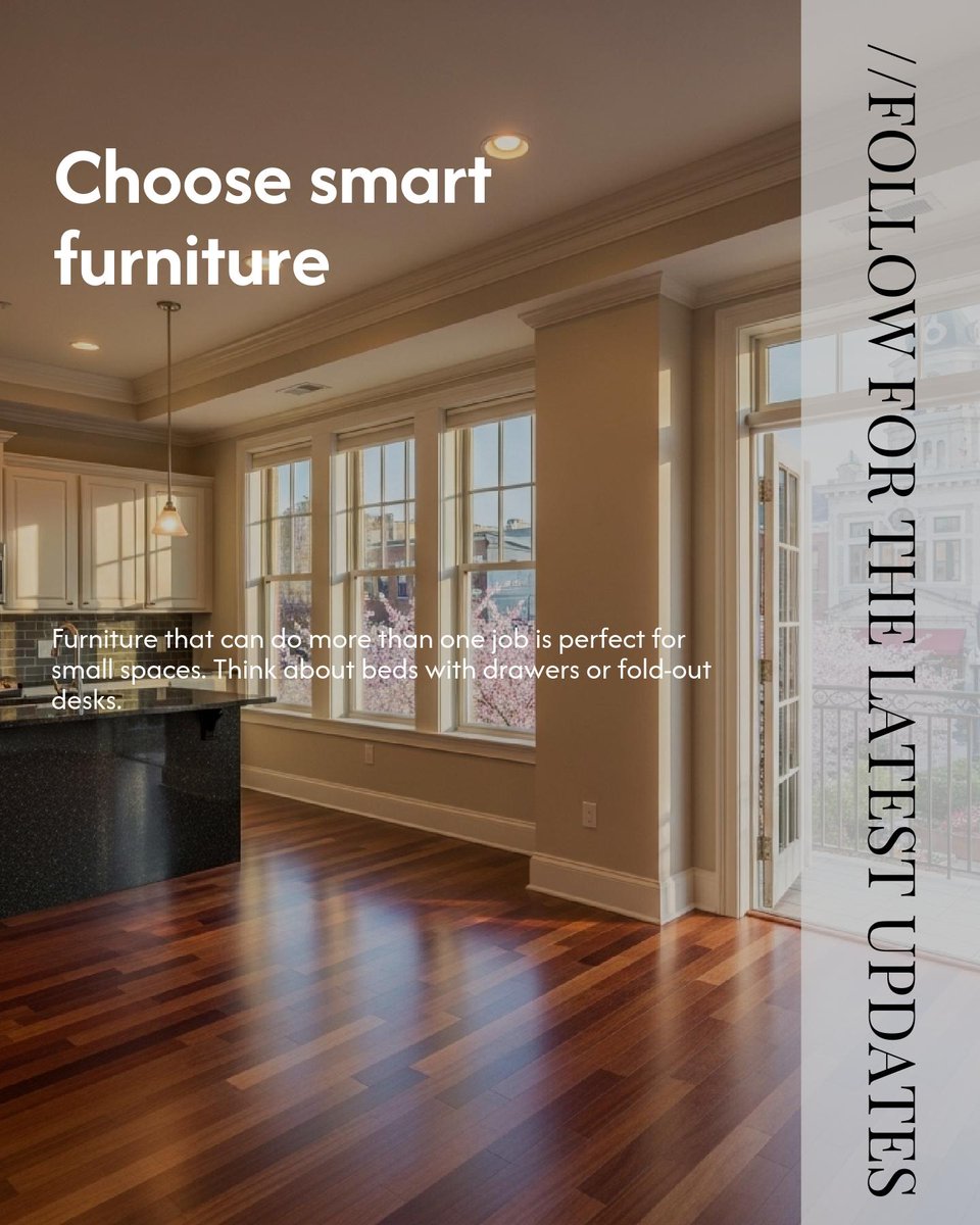 Team_Johnston's tweet photo. Downsizing? 🎨 Turn your smaller space into a cozy haven! Start with decluttering, invest in multifunctional furniture, &amp; use mirrors to widen your rooms. Add personal touches for warmth. What's your downsizing tip or décor dilemma? Let’s chat! #CozySpaces https://t.co/B0Mtp7ZyRu