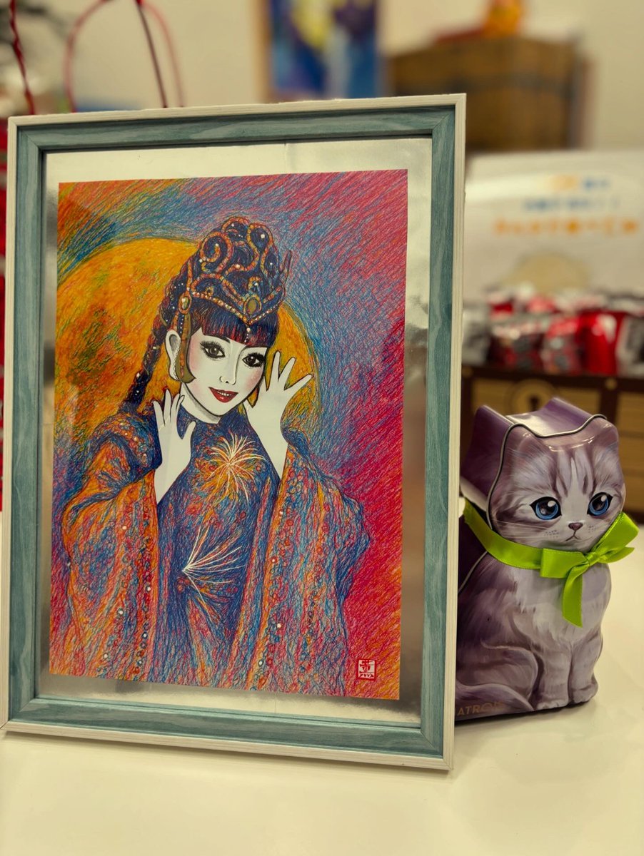 プリンセス天攻様にお渡しした絵🙏 絵の題は「illusion」 ボールペンの