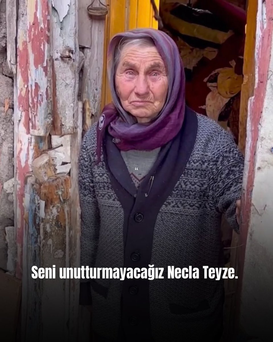 81 yaşındaki Necla Teyze, köpeğinin belediye tarafından alınmasına tepki gösterdiği için hayvan düşmanı sayfalar tarafından hedef gösterilmişti.

Aynı günün akşamında yaşadığı barakada çıkan şüpheli yangında can vermişti.

Bugün Necla Teyze'nin ölüm yıl dönümü.