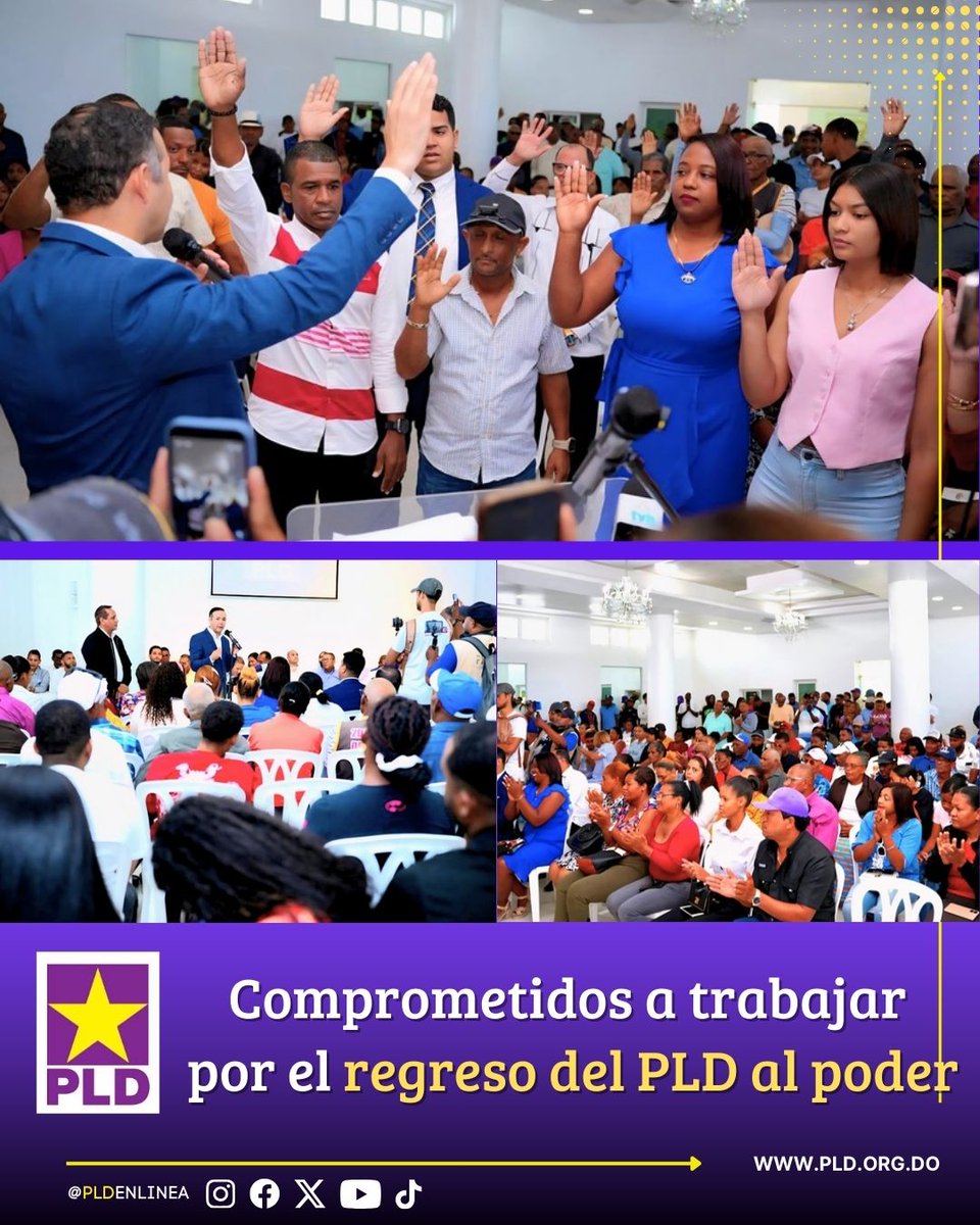 PLDenlinea's tweet photo. #LoÚltimoPLD  | Cientos de miembros del partido Fuerza del Pueblo en la provincia La Altagracia📍 se juramentan en el #PLD, acompañan en su regreso a Frendy Reyes.

AMPLIAR: https://t.co/TZWO6oiQzE https://t.co/BUrv5N9CZQ