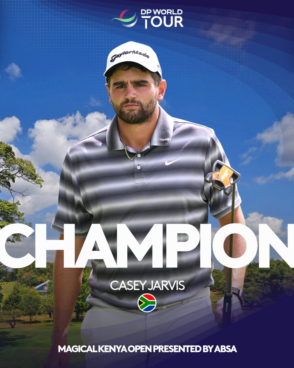 CASEY JARVIS IS A WINNER ON THE DP WORLD TOUR 🏆

The 22-year-old South African wins the Magical Kenya Open.

#MKO2026