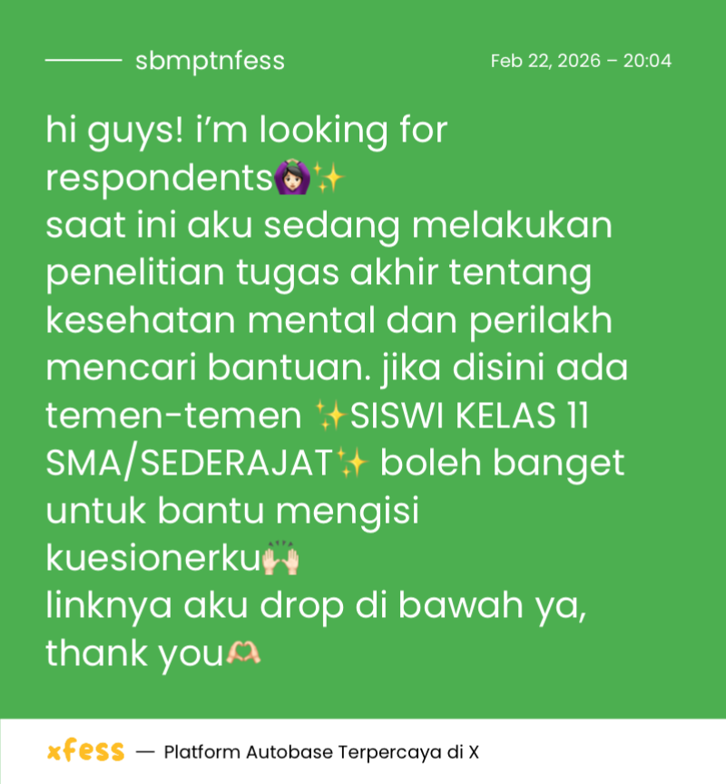 sbmptnfess's tweet photo. ptn! teman-teman boleh bantu mahasiswa akhir yang frustasi ini😔☝🏻 https://t.co/k3fw06wMO6