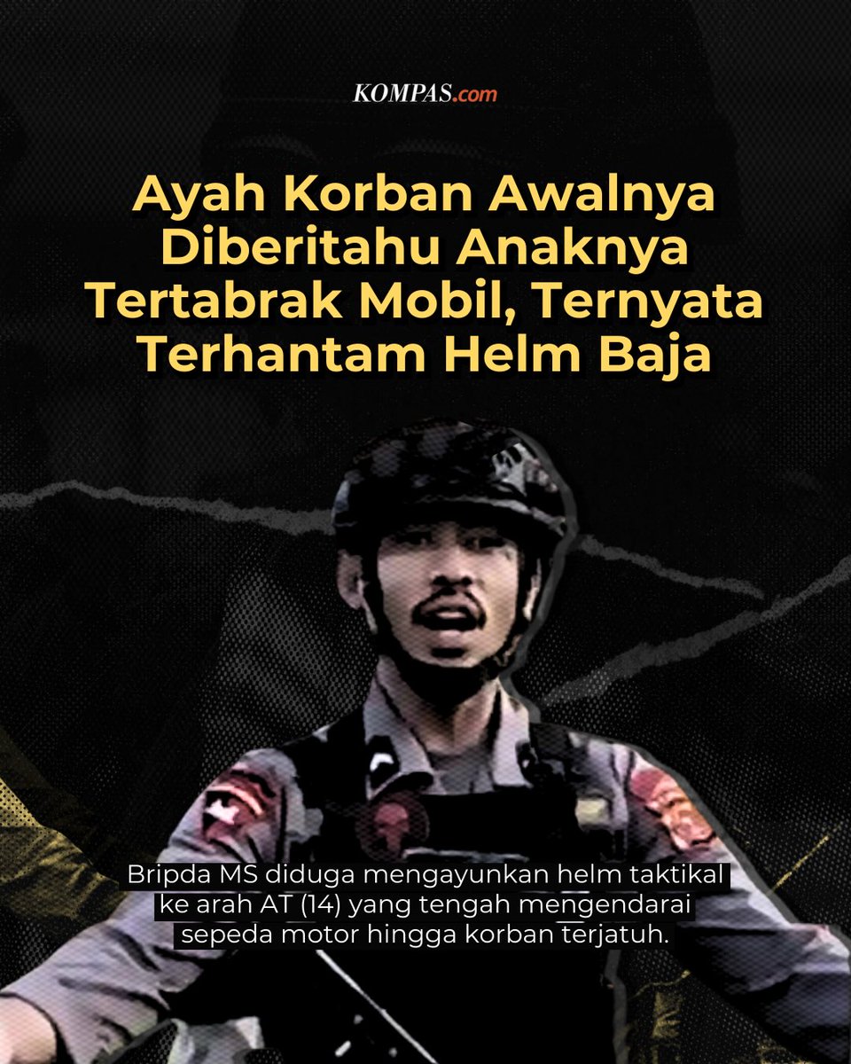 Seorang remaja 14 tahun di Tual, Maluku, meninggal dunia setelah diduga dipukul menggunakan helm taktikal oleh anggota Brimob.

Keterangan keluarga dan versi polisi sama-sama menyebut adanya ayunan helm yang mengenai pelipis korban hingga terjatuh, meski di awal pelaku sempat