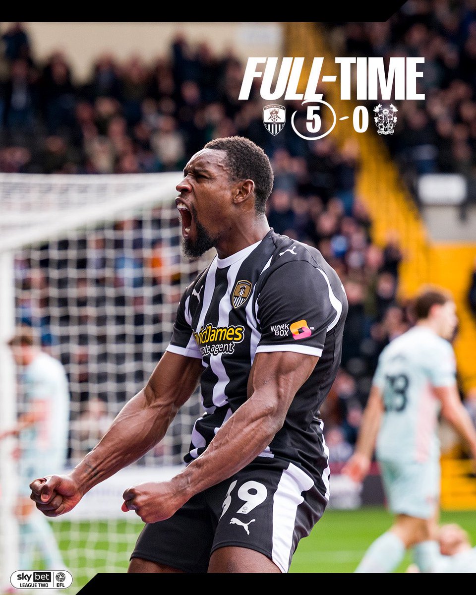 zim_football's tweet image. 🇿🇼
Lee Ndlovu shines with a brace as Notts County cruise to a 5-0 victory over Tranmere Rovers yesterday. 

FIRST START.

2 GOALS. ⚽⚽
2 Assists 🅰️🅰️

#Zimbabwe #COYP #Notts #nottscounty #Zimfootball