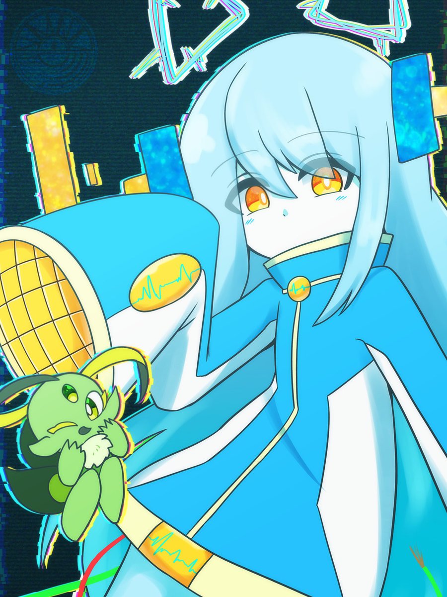 電子世界の放浪者たち 🐈‍⬛🐥 青い子…ルース 緑の奴…トゥエラーニ #猫