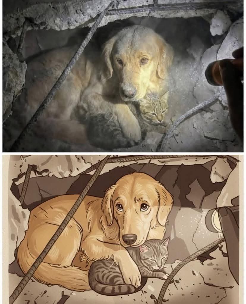 Two full days beneath the rubble…🚨

After a house collapsed, amid dust, debris, and shattered stone, the sound of barking could be heard from under the ruins. Rescue workers initially believed it was a person crying out for help.

But when they reached the source of the sound,