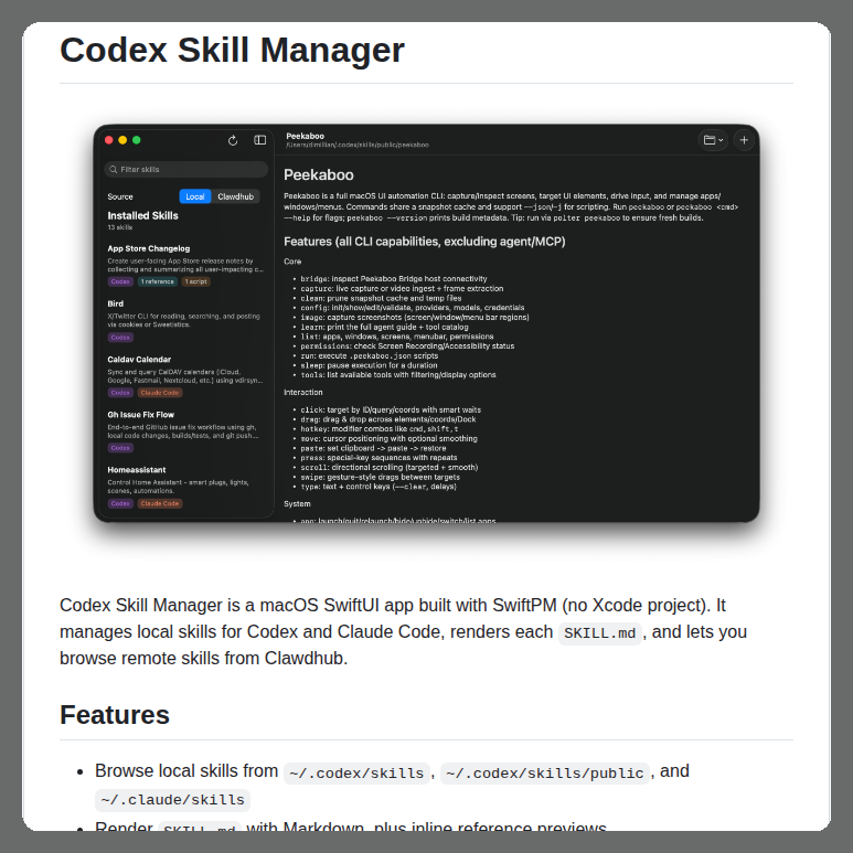 Manages skills for Codex and Claude Code https://t.co/qs7W94ziAb