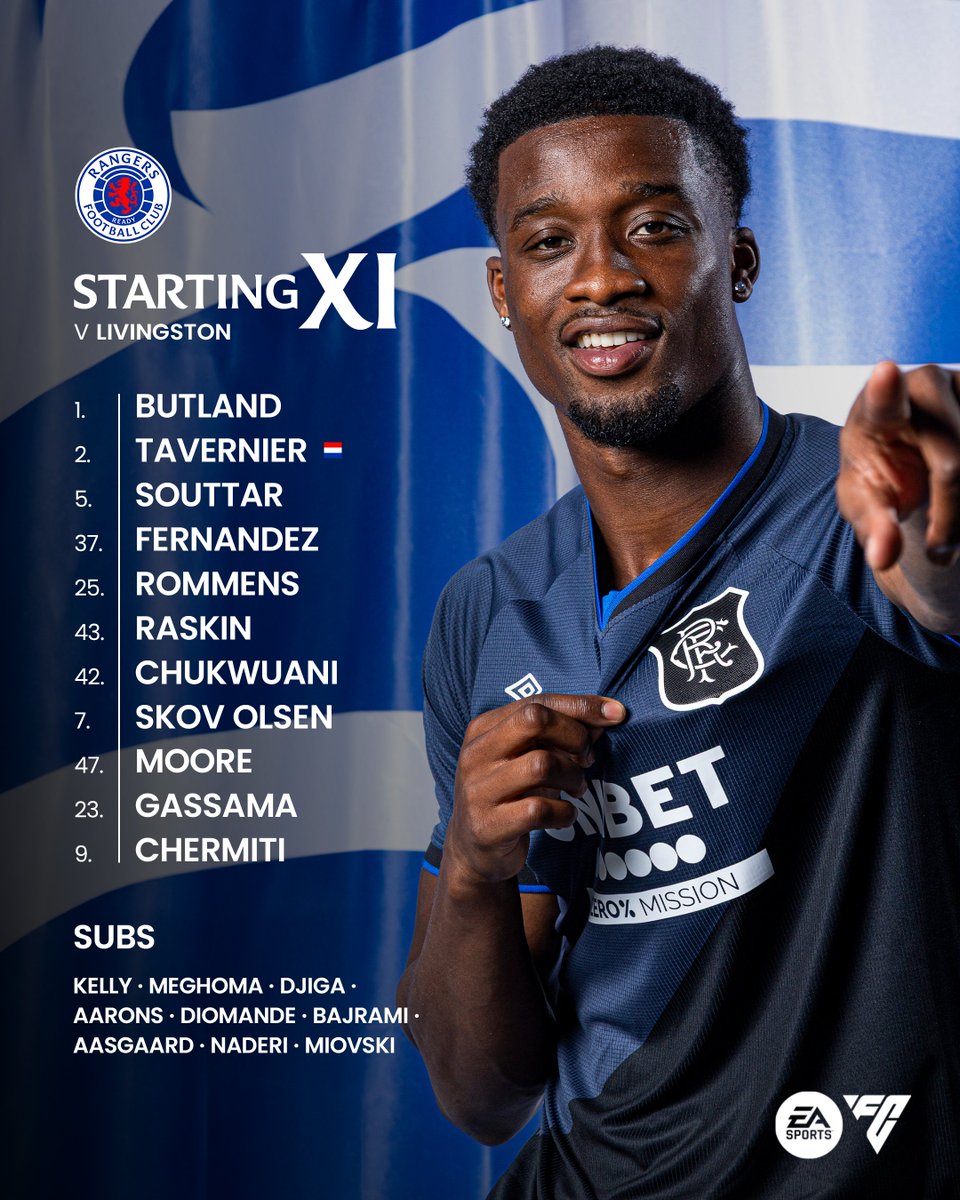 🆕 Our starting XI to face Livingston. 

Team News | rng.rs/40tGOPH