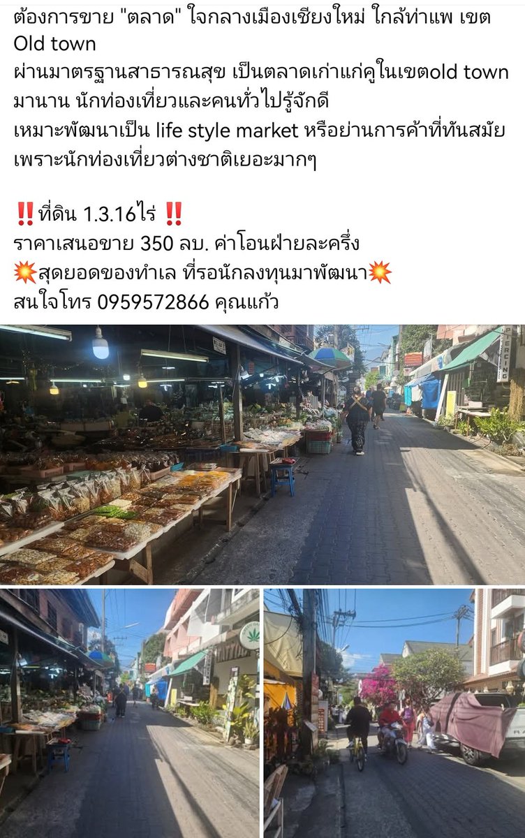 gin100_Official's tweet photo. แอบช็อก ขายที่ยังว่าน้อยไป ขายตลาดชื่อดังกันไปเลย อีกหน่อยก็คงไม่มีคำว่ากาดสมเพชรอีกต่อไป 

#เชียงใหม่ https://t.co/vnlolQNCor