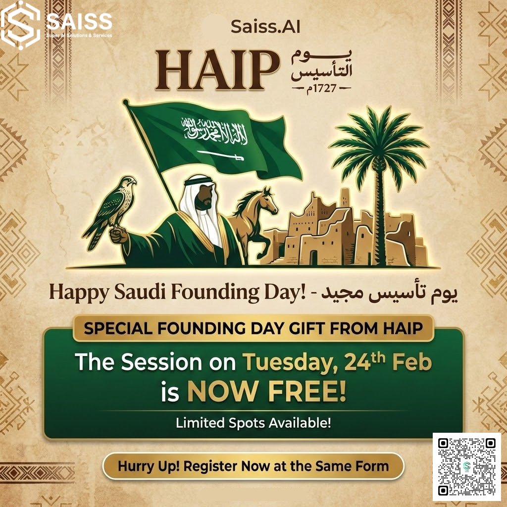 saissai_sa's tweet photo. تزامنًا مع يوم تأسيس المملكة العربية السعودية
واعتزازًا بهذه المناسبة التي تجسد العمق وقوة الحاضر ورؤية المستقبل،
تتشرف شركة SAISS المتخصصة في حلول الذكاء الاصطناعي 
بالإعلان عن تنظيم دورة متخصصة بعنوان
"أهمية الذكاء الاصطناعي في القطاع الصحي"
سجل الان👇
https://t.co/Rvz3oCCSWP https://t.co/09q2i8eKop