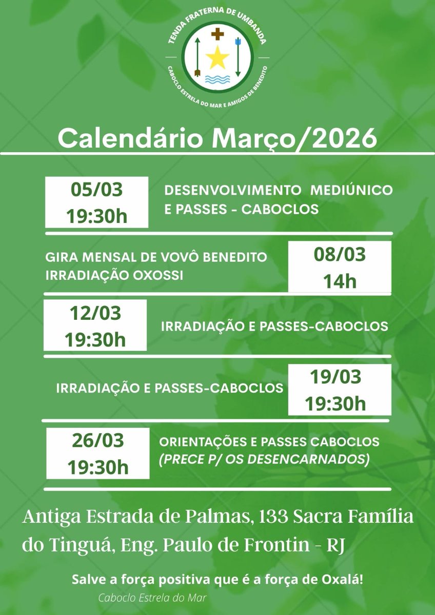 TFraterna's tweet photo. Um mês de grande força, na irradiação de Oxóssi. https://t.co/xVra9xxqVW