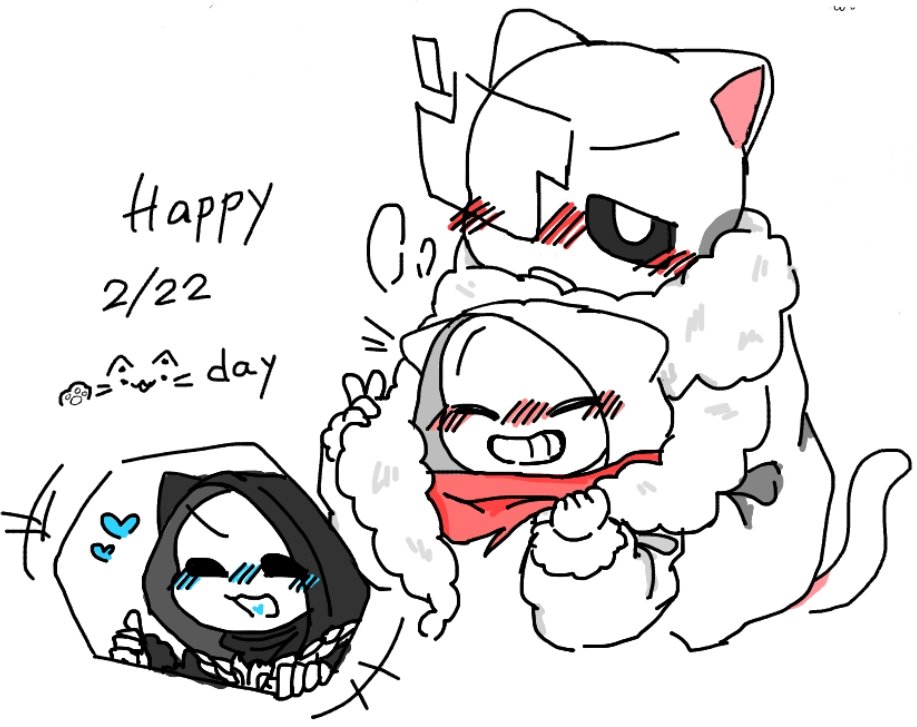 にゃん day 😺✨ (I learned this new word from a friend!) 
#undertaleAU #afterdeath