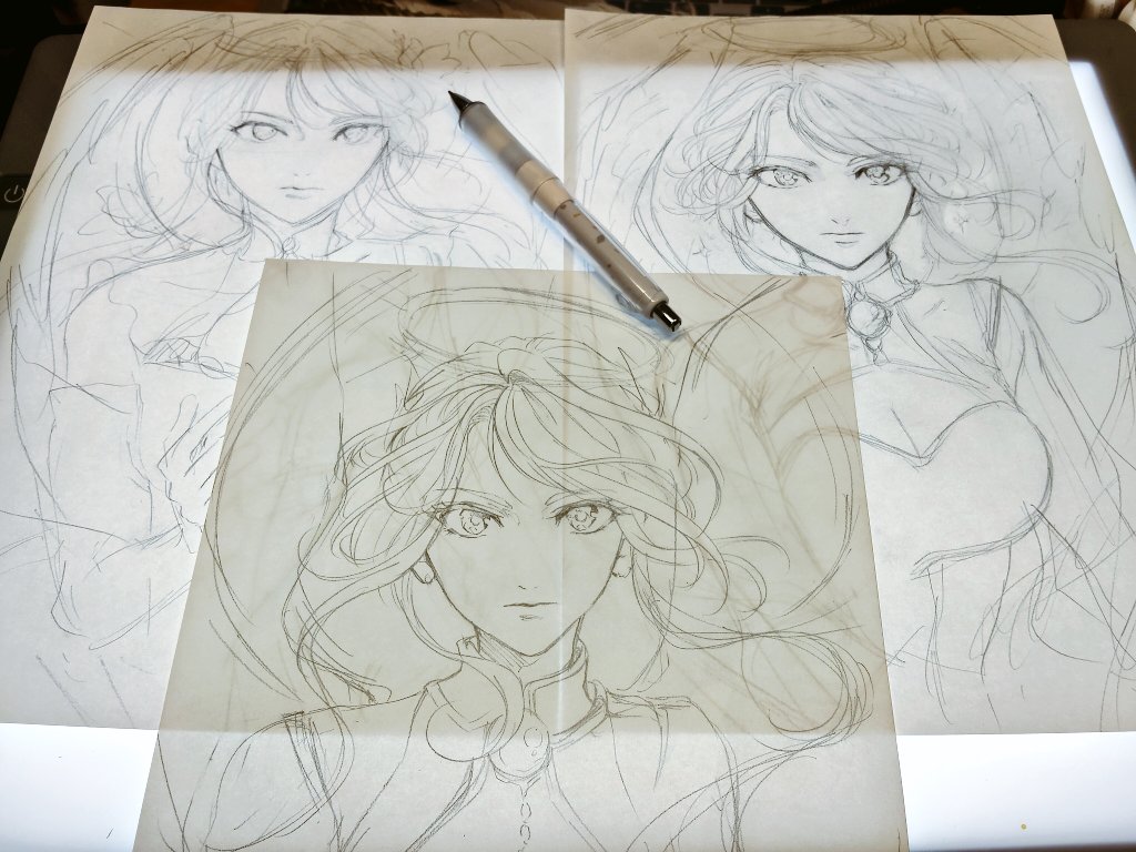 ラフだけでもこれくらい描いてます︎🌟（1枚5～10分くらい） デザイン
