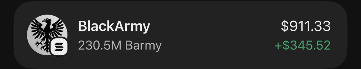 Black Army Solana Airdrop! 

Follow me

Like

Repost

Tag two friends

Put notifications on

First 300 wallets is a for sure winner!   

You got 24 hours!