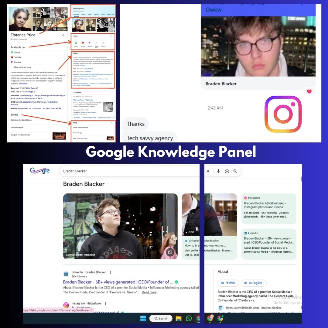 TechnicalBn's tweet photo. - Last work Proof, We are now providing Google Knowledge Panels for any category. 
.
Have your need google panel
Only direct inbox: +880 1580-423094

#google #googlepanel #googleknowledge #googleknowledgepanel #spotify #spotifyverified #musicalartist #musician #techsavvy https://t.co/KzGZGRyoXx