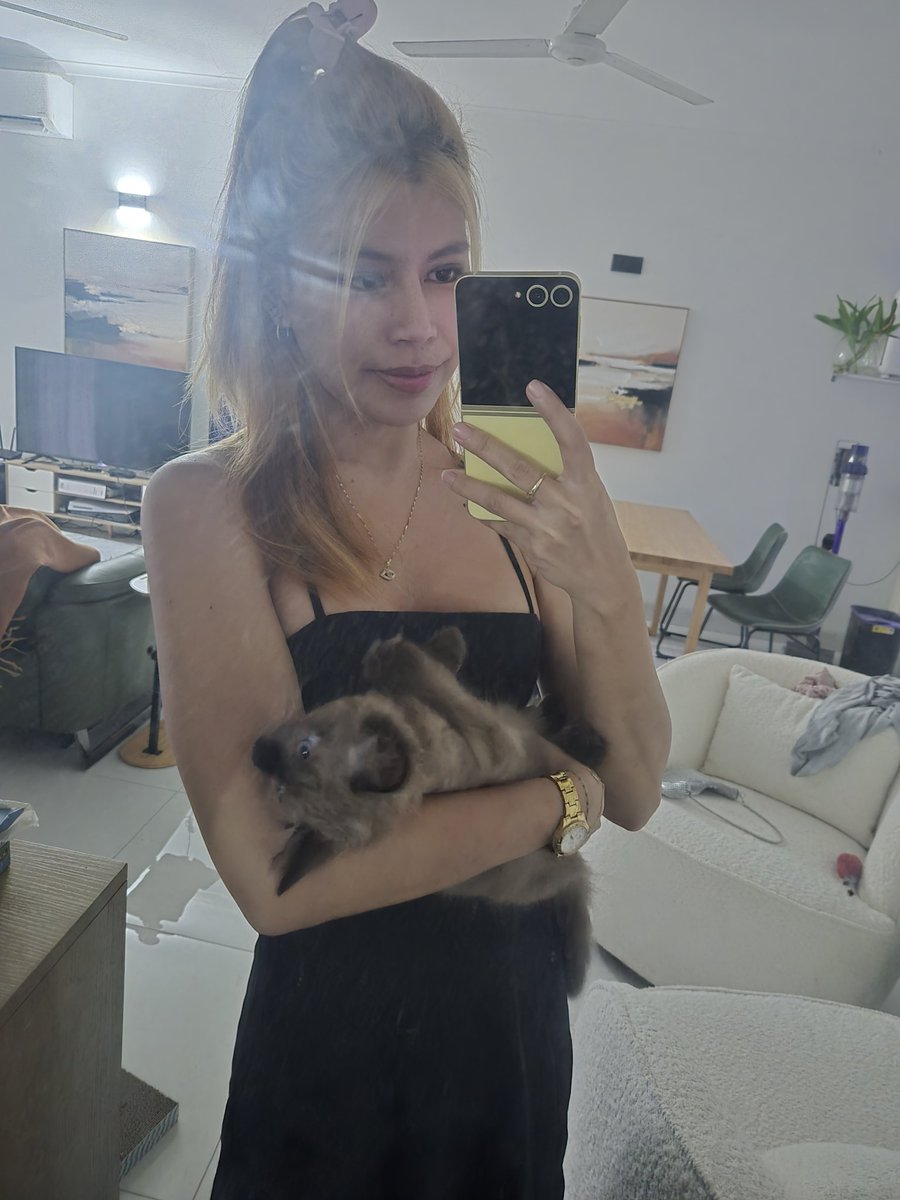 my angel baby and monkey cat