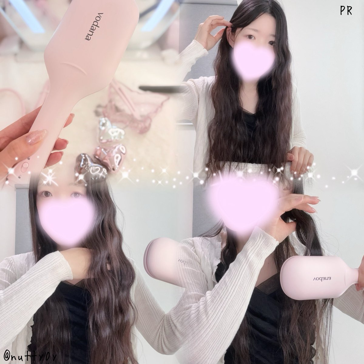 PR】VODANA 🎀 グローウェーブ アイロン 40mm（パウダーピンク